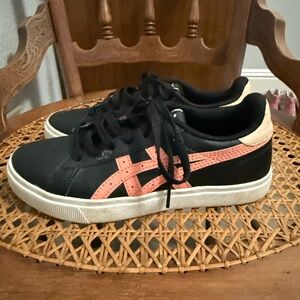 Asics Black and Pink Sneakers